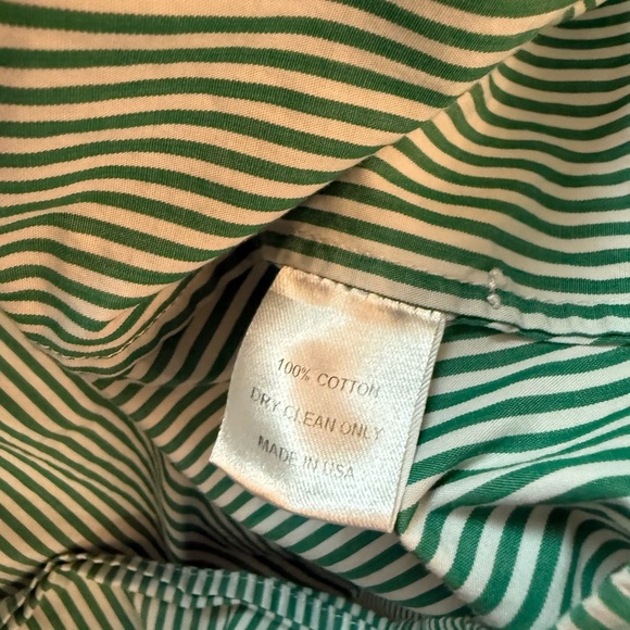 Pearl by Lela Rose Oversized Poplin Cotton Striped Button Down Blouse Size XS - Picture 12 of 12